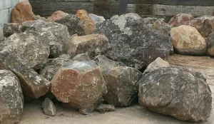 moss rock boulders