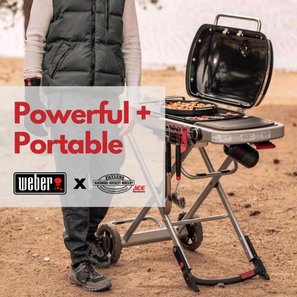 Powerful and Portable Weber Traveler Grill at Payless