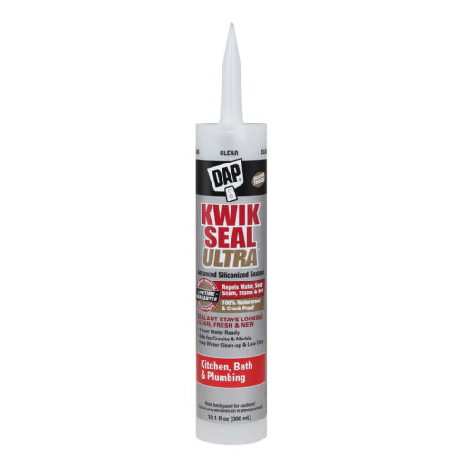 DAP Kwik Seal Ultra Clear Siliconized Acrylic Kitchen and Bath Sealant Caulk