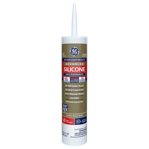 GE Advanced Silicone 2 Kitchen and Bath Sealant Caulk (Clear)