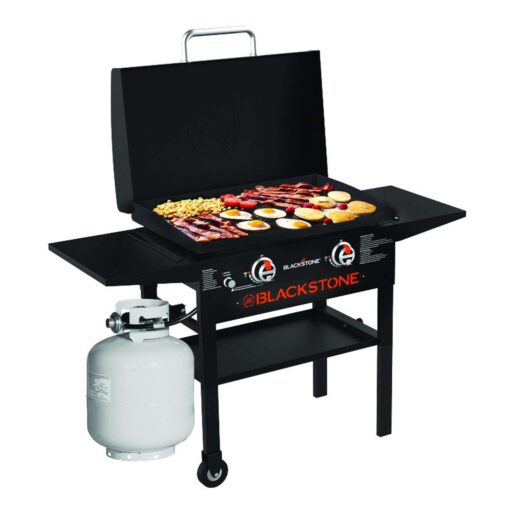 Blackstone 28 inch 2 Burner Liquid Propane Outdoor Griddle with Hood Black Griddle 1