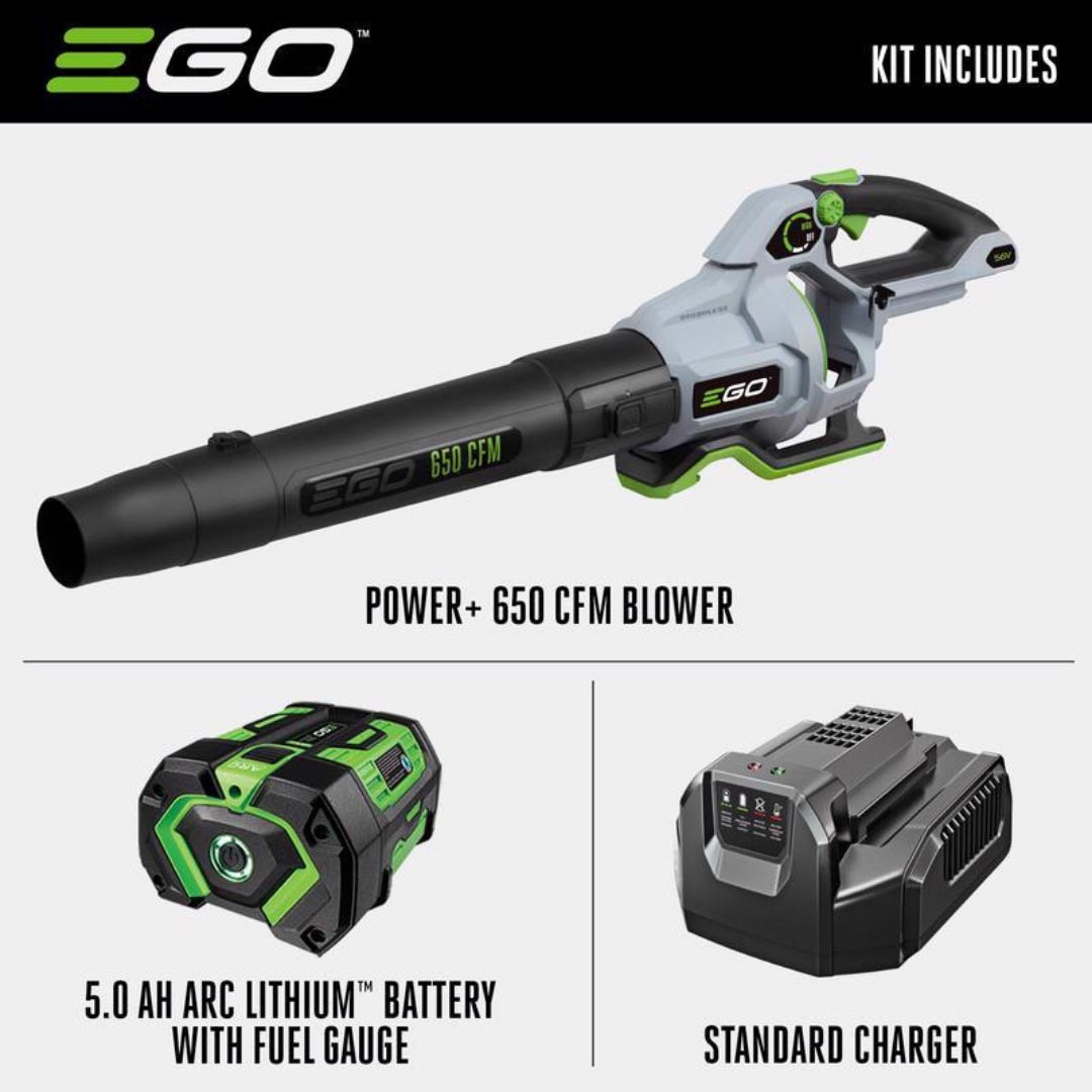 Ego Kit Power Plus 650 CFM Blower with Arc Lithium Battery with Fuel Gauge and Standard Charger at Payless Hardware Rockery and Nursery