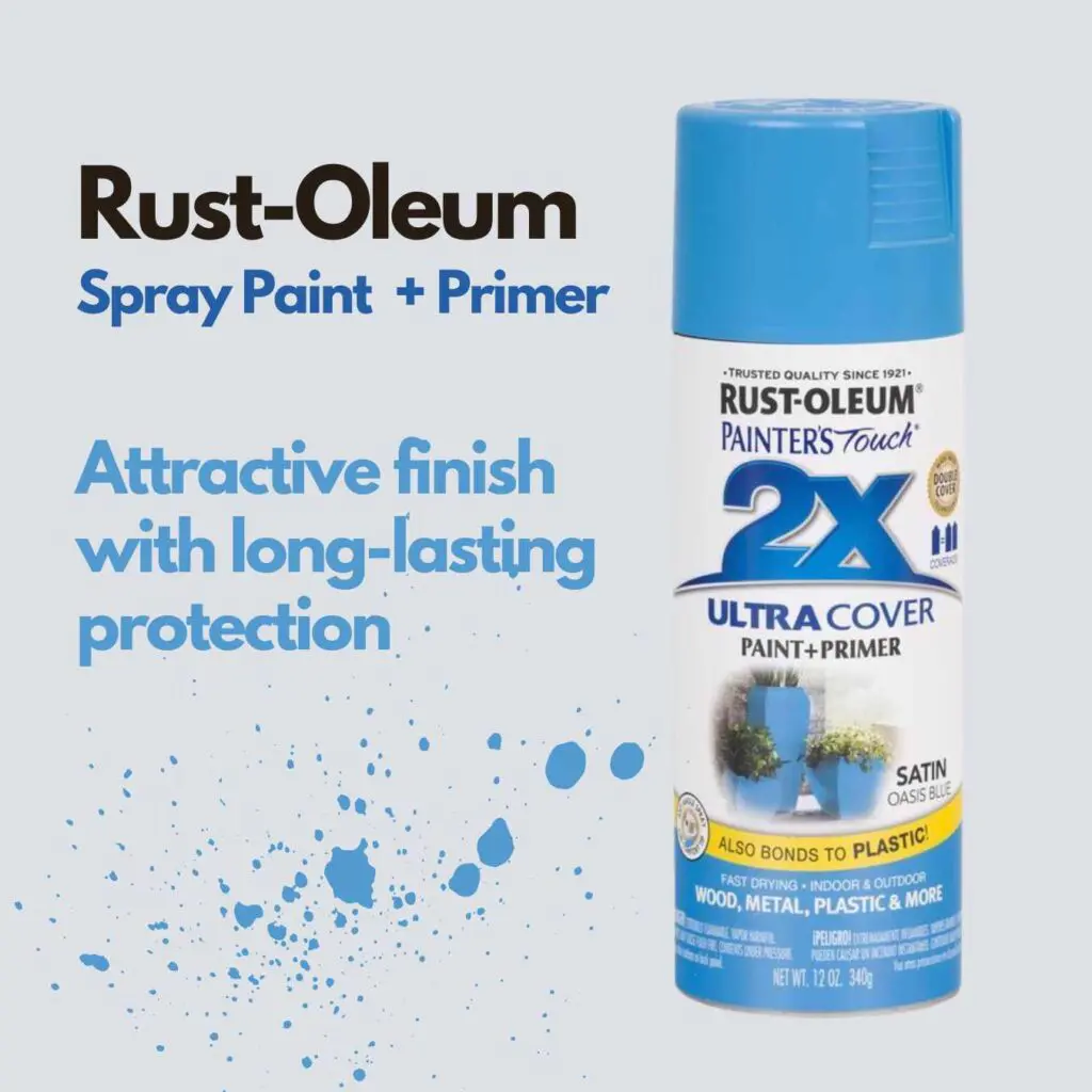 Rust-Oleum Paint Plus Primer Spray Paint Can Isolated at Payless Hardware Rockery and Nursery